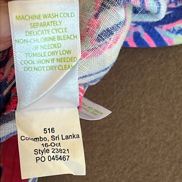 LILLY PULITZER Linen Galley Pants - Tiki Pink Cabana Crazed - 6 - Picture 11 of 13